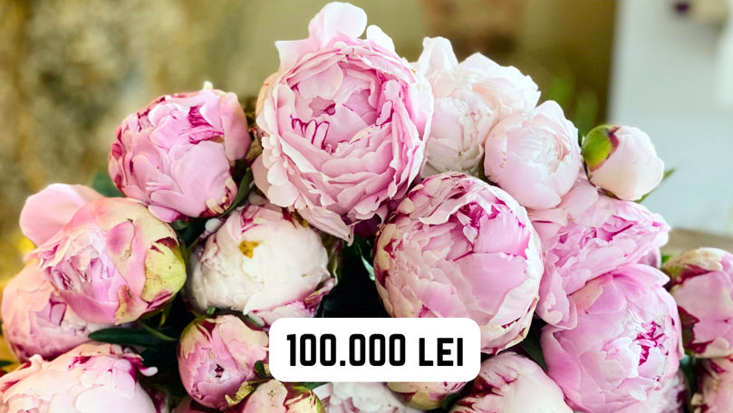 Un buchet se vinde cu 100.000 de lei la o florărie din Chișinău