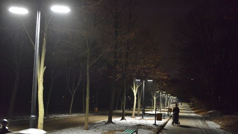 Iluminatului public în Parcul Valea Trandafirilor, inaugurat