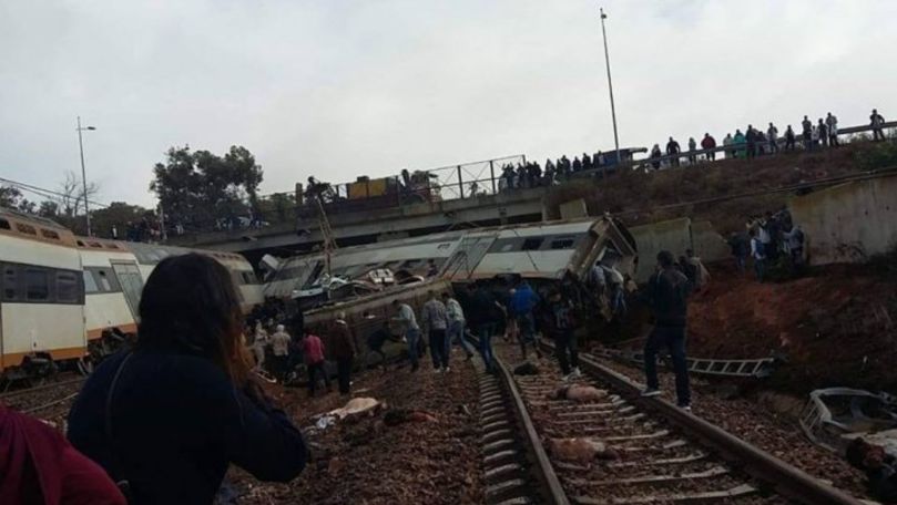 Tragedie în Maroc: 6 morți şi mai mulţi răniţi după ce un tren a deraiat