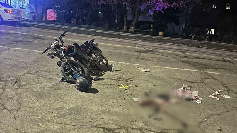 Accident la Ialoveni: Un minor care conducea o motocicletă, la spital