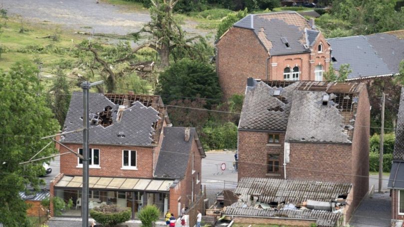 O tornadă a făcut ravagii în Belgia: 100 de case avariate și 17 răniți