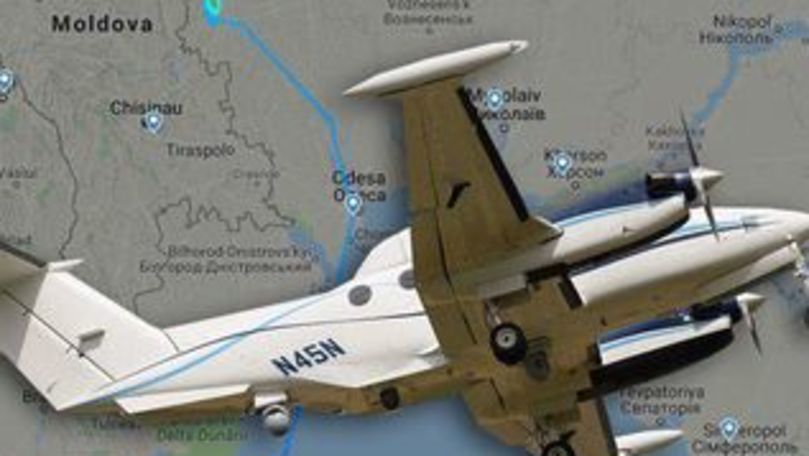 Avionul spion american continuă să zboare la granița de est a Moldovei