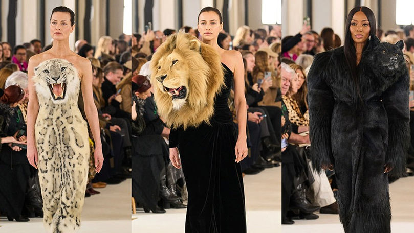 Модели Schiaparelli вышли на подиум Недели моды в Париже со звериными головами. Коллаж Point.md.