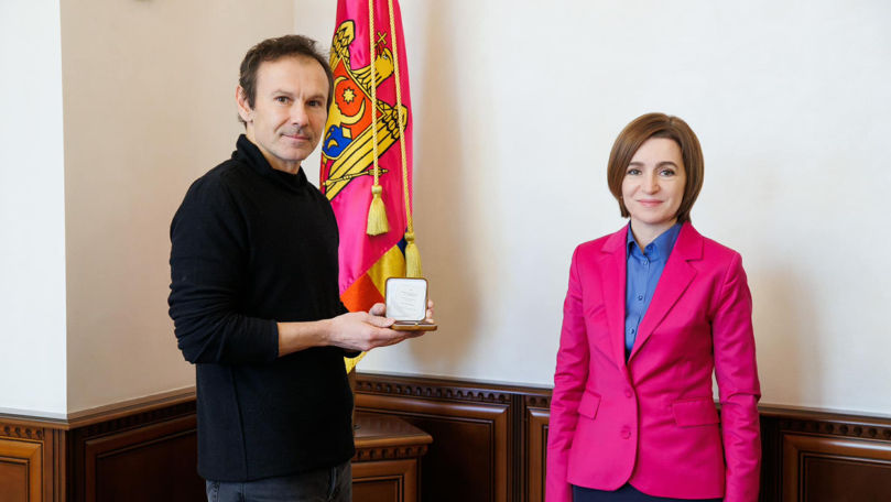 Okean Elzy a ajuns la Chișinău: Maia Sandu a discutat cu liderul trupei