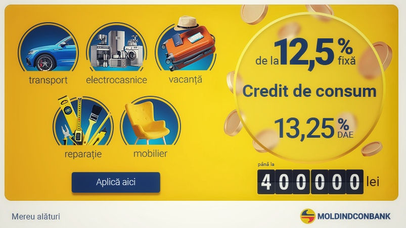 MICB: Obține rapid un credit de până la 400.000 de lei cu rată fixă Ⓟ