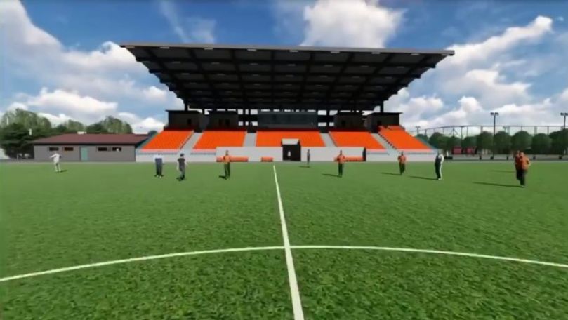 Stadionul de fotbal din Hânceşti, în proces de modernizare