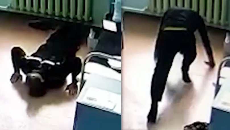 Появилось видео с занимающимся физкультурой Навальным. Фото: Point.md.