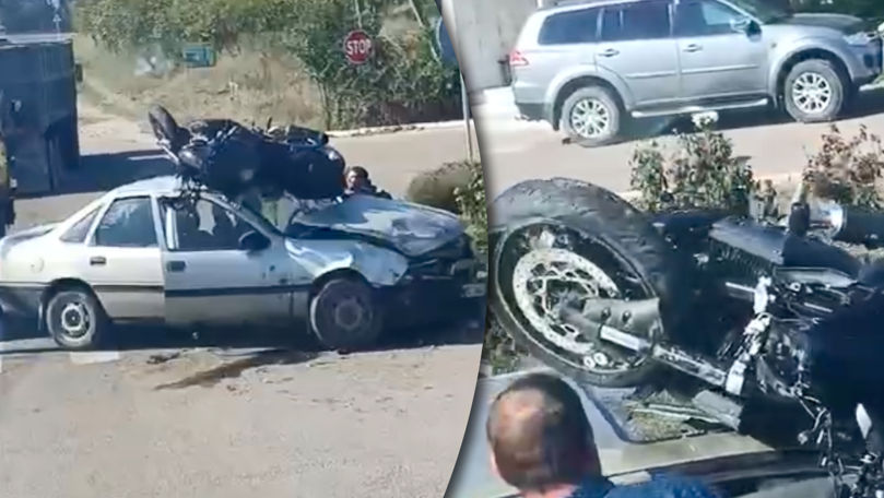 O motocicletă și o mașină s-au ciocnit violent la Tohatin: Un rănit