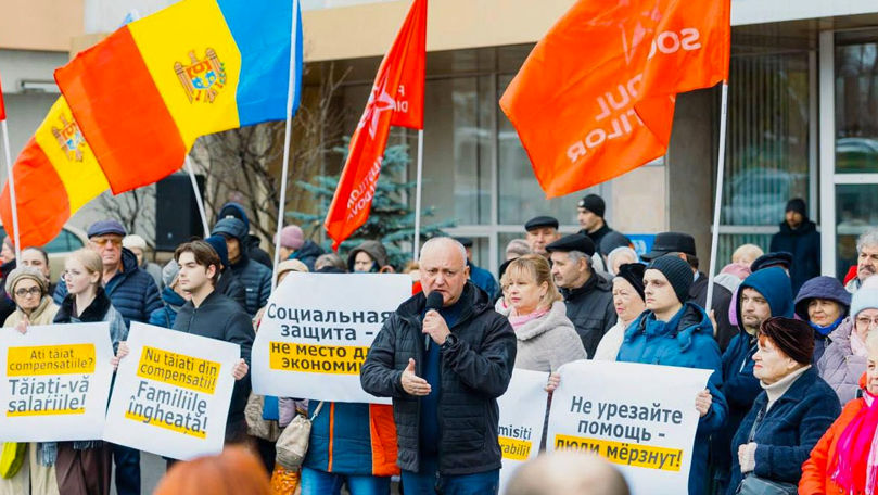 ПСРМ провела протест в центре Кишинева: Утверждение бюджета - социальный геноцид.