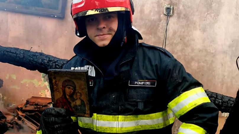 O icoană, singura supraviețuitoare în urma unui incendiu din România
