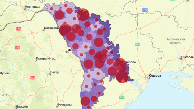 Oficial: 2.378 de infectați în R. Moldova. Harta noilor pacienți