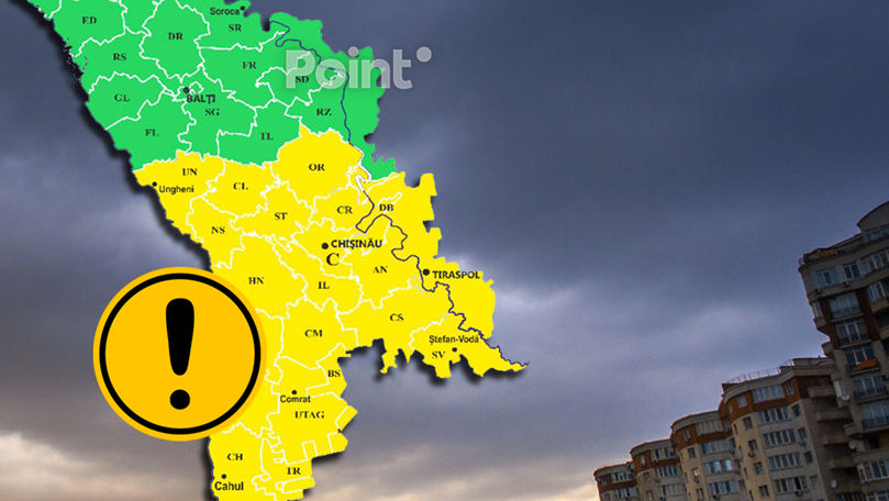 Avertizare meteo: Cod Galben de ploi și intensificări ale vântului.