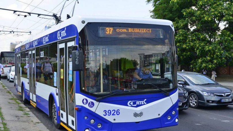Traseu modificat pentru troleibuzul 37 din Chișinău: Anunțul de la RTEC