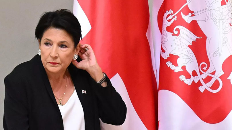 Fostul președinte al Georgiei, Salome Zurabișvili, atacat cu ouă