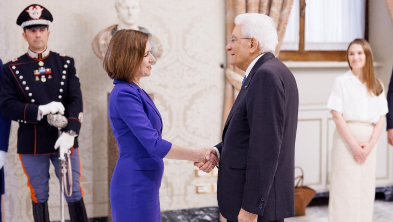 Sandu, la Roma: Președintele Mattarella, un susținător ferm al Moldovei