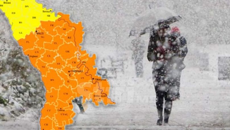 Alertă meteo: Cod Portocaliu de lapoviță și ninsoare. Zonele vizate