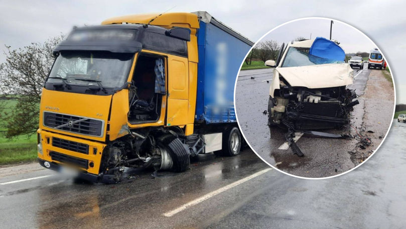 Edineț: Accident între un automobil și un camion. Un bărbat, la spital