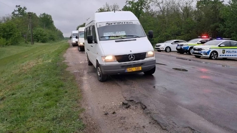 PSRM: Poliția oprește autobuzele cu participanții la marșul din 9 Mai