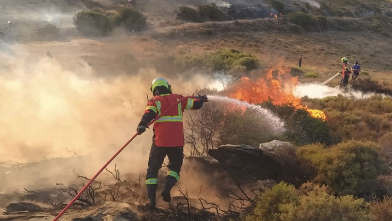 Grecia: Pompierii moldoveni au contribuit la stingerea unui incendiu