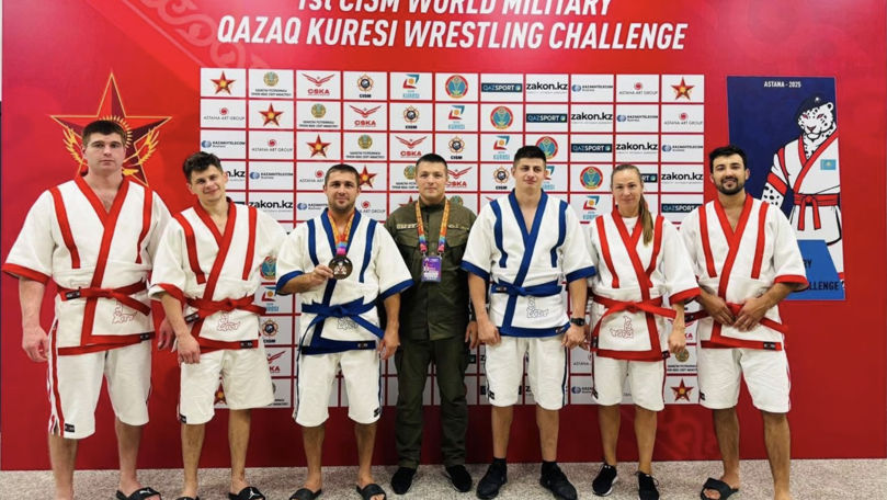 Medalie de bronz pentru Moldova la Campionatul de Lupte Qazaq Kuresi