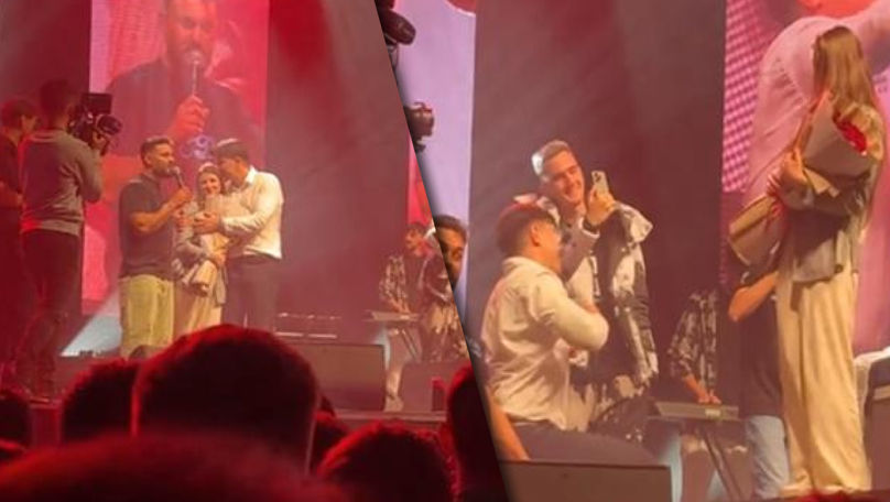 A spus DA la concertul lui Jador. Un tânăr și-a cerut iubita de soție