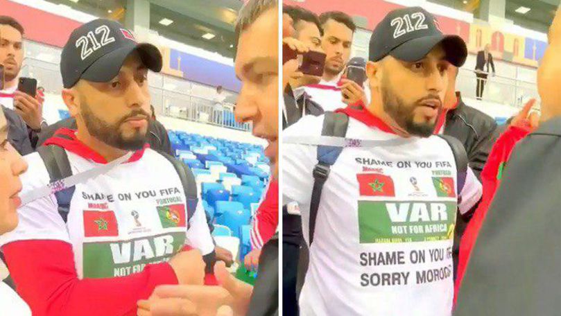 Păţania unui suporter al Marocului în Rusia cu un tricou anti-FIFA