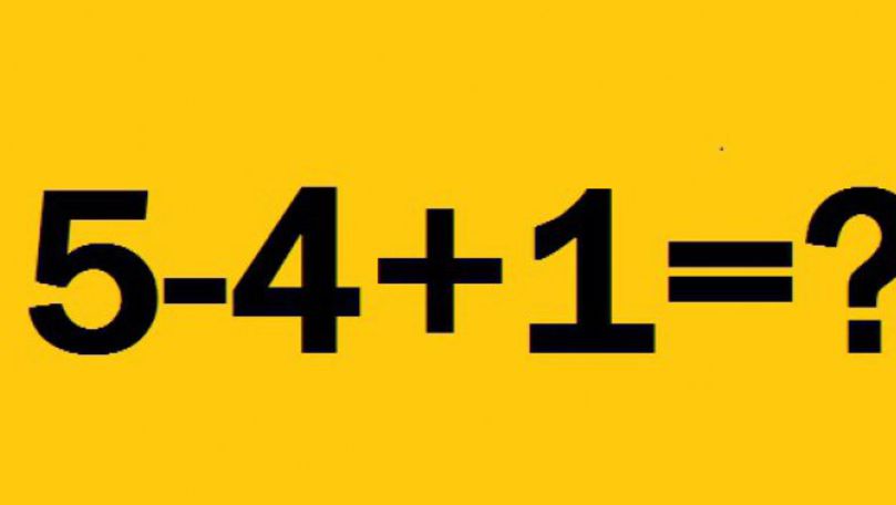 Cât fac 5-4+1=? Problema de matematică a revoltat Internetul
