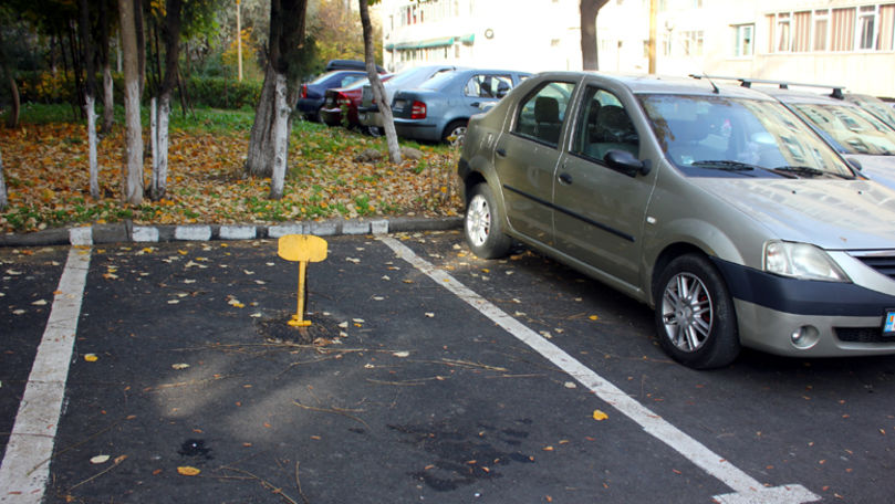 Ceartă de la un loc de parcare, filmată de un șofer în Chișinău