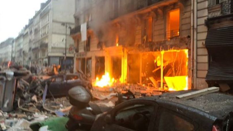 Explozie la Paris: Zeci de persoane rănite și clădiri distruse
