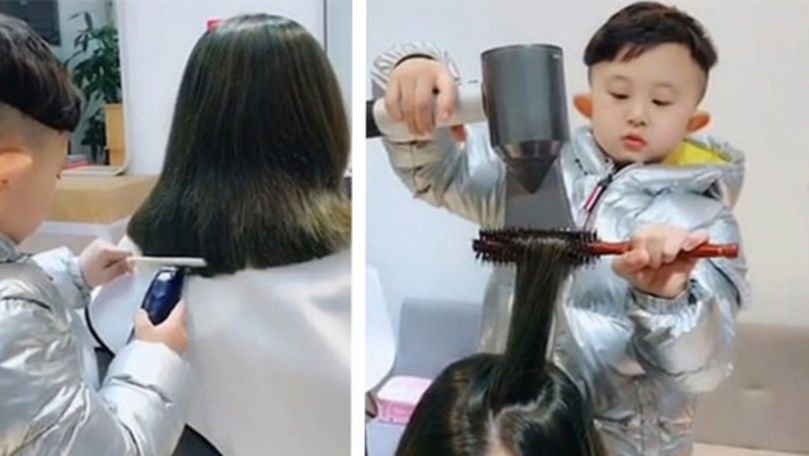La 6 ani a devenit frizer celebru. Ce tehnici folosește copilul