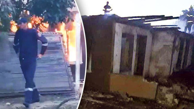 Incendiu la Călărași: O familie a rămas fără acoperiș