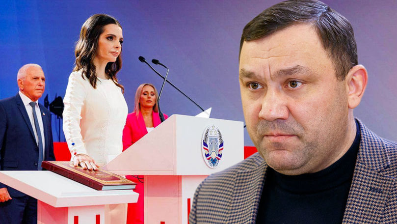 Василе Грэдинару назвал Евгению Гуцул представителем преступной группировки. Коллаж Point.md.