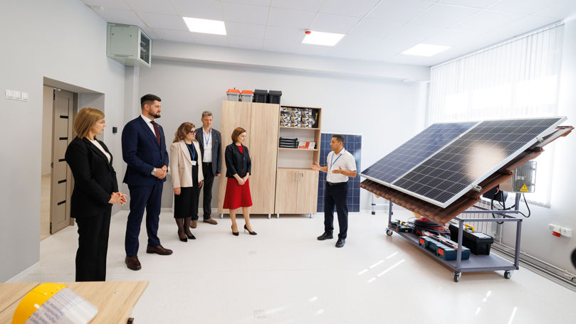 Maia Sandu a vizitat Centrul de Excelență în Energetică, renovat recent