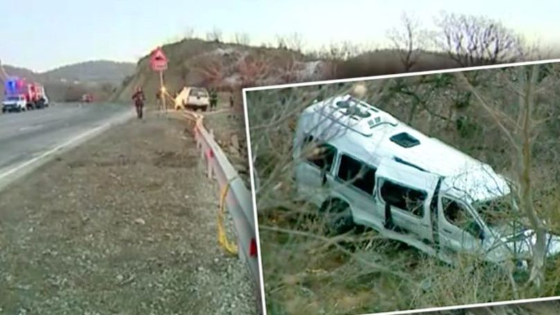 Microbuz cu moldoveni, răsturnat în Georgia: Sunt morți și răniți