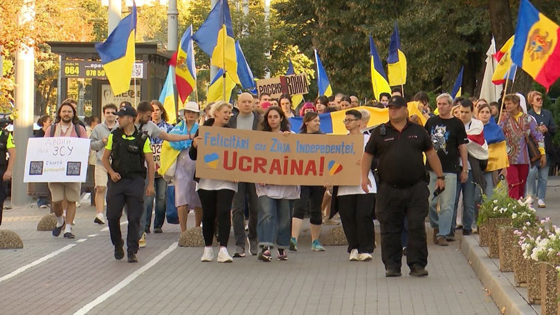 Ziua Independenței Ucrainei, marcată și la Chișinău printr-un marș