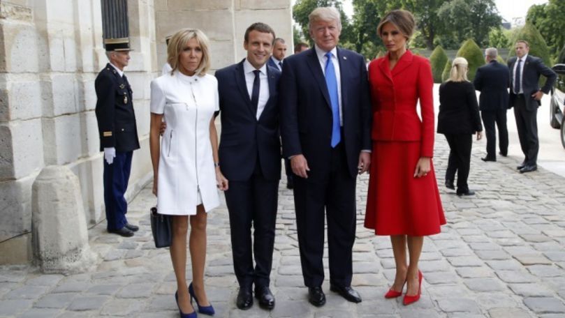 Cină privată a cuplului Macron cu soţii Trump la casa lui Washington