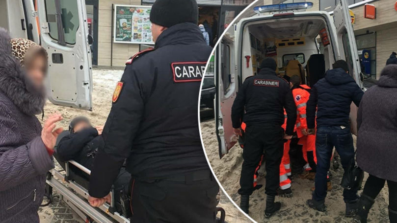 Un tânăr din Chișinău găsit la sol a fost preluat de ambulanță