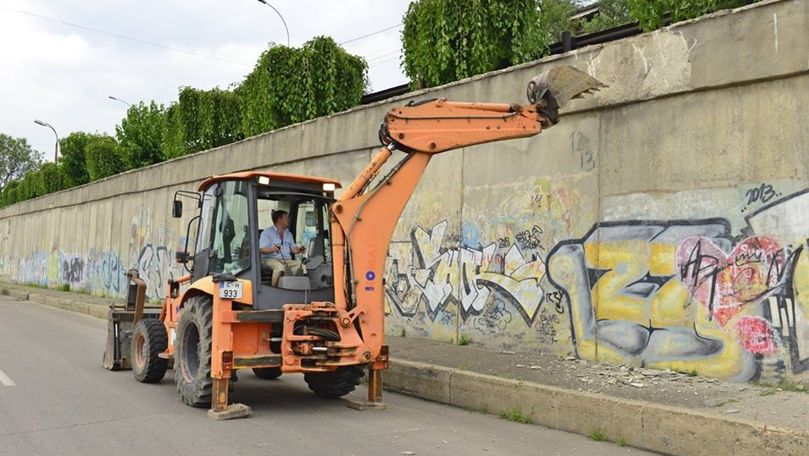 Podul din cartierul Telecentru, pregătit pentru aplicarea picturii