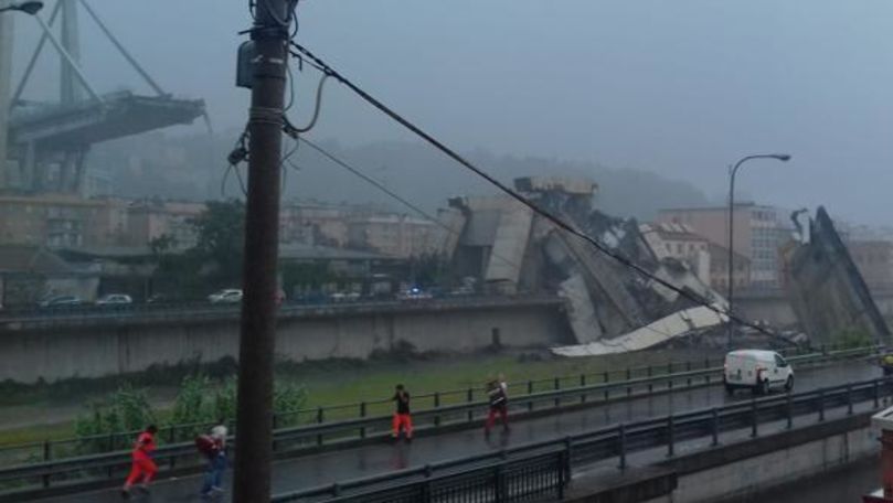Podul prăbuşit în Italia: Operaţiuni întrerupte din cauza unor zgomote