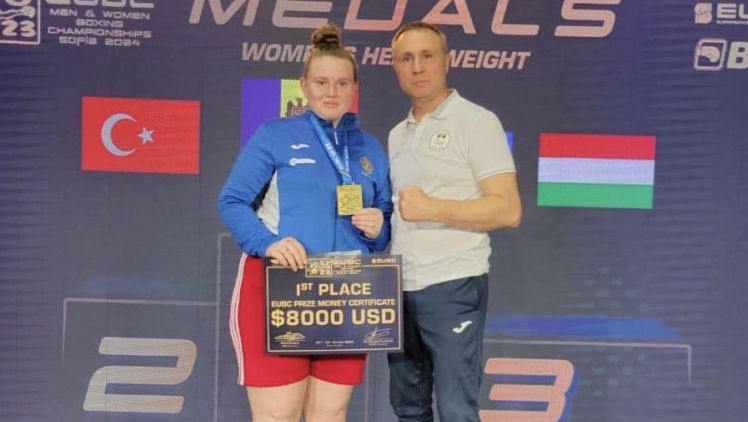 Pugilista Daria Cozorez a devenit campioană europeană