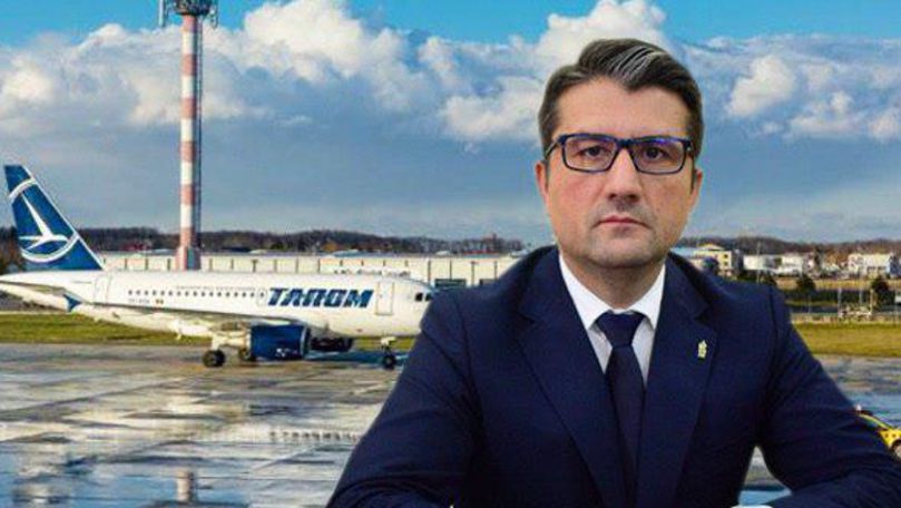 Primarul Constanței, în avionul Tarom al cărui geam s-a fisurat în zbor