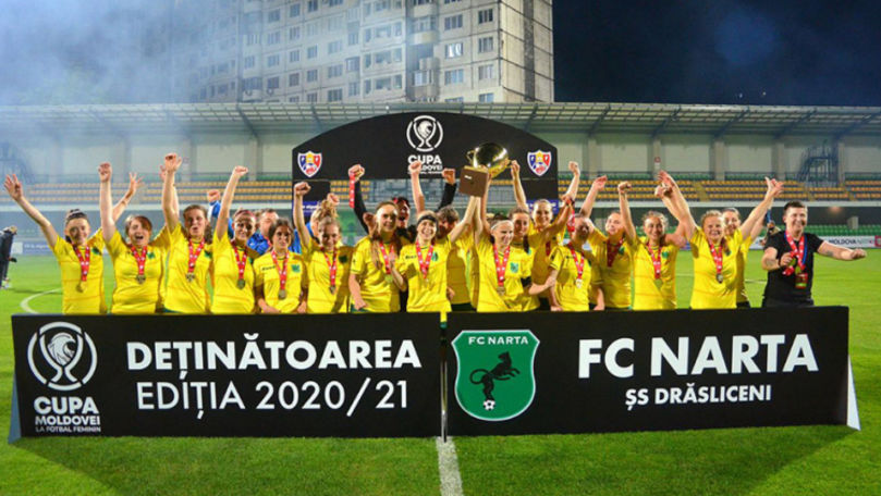 Narta a câștigat Cupa Moldovei la fotbal feminin