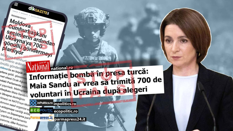 Falsuri promovate online: Maia Sandu ar trimite voluntari în Ucraina