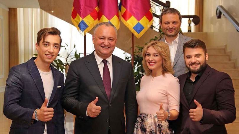 Igor Dodon s-a întâlnit cu DoReDoS după participarea la Eurovision