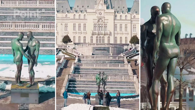 Жителей Ясс возмутила статуя у Дворца культуры.