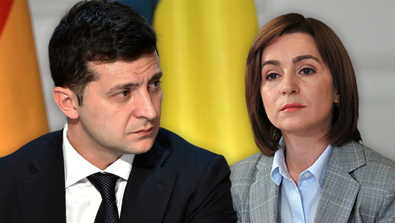 Зеленский о Майе Санду: "Я симпатизирую Молдове с таким лидером". Коллаж: Point.md.