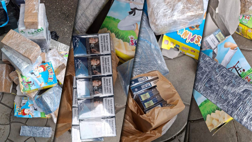 Zeci de mii de țigări, ascunse în bastonașe, descoperite la PTF Costești