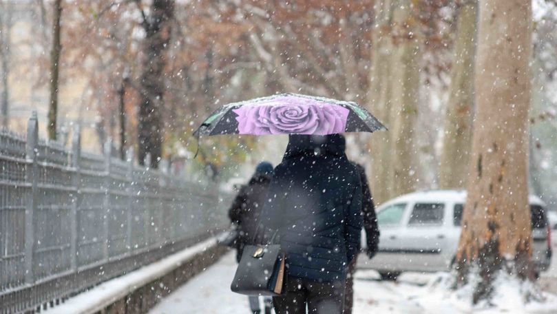 Meteo 8 decembrie 2021: Cod Galben de ploi. Zona unde va cădea lapoviță