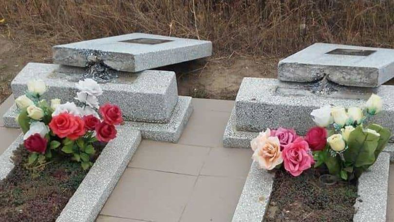 Dezastru la cimitirul din Cahul: 17 plăci funerare, distruse