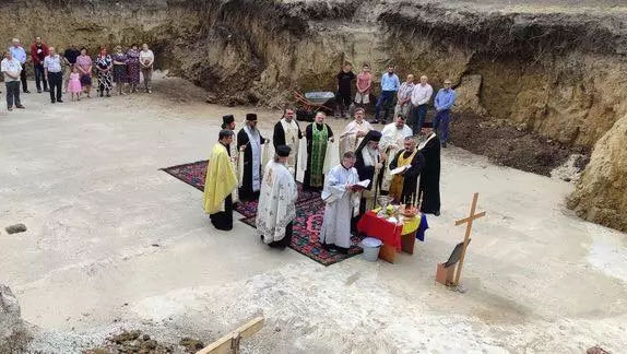 Piatra de temelie a primei biserici românești din Sângerei, sfințită